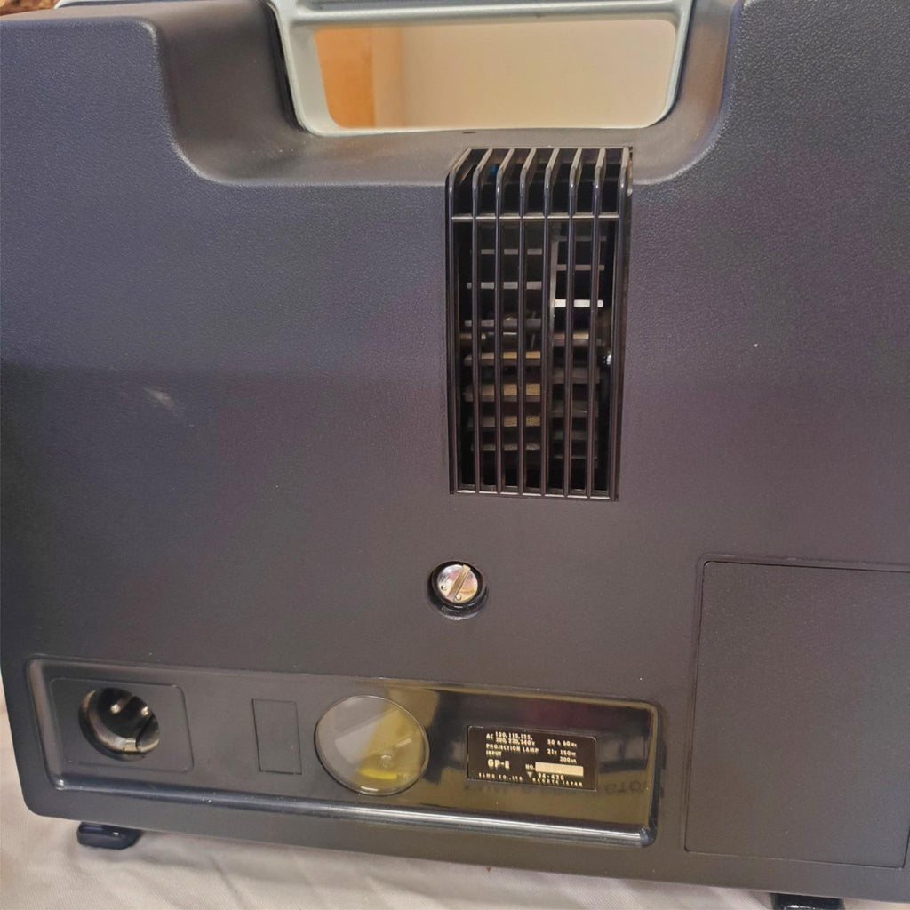 8mm Projector ELMO GP-E Slow Motion Zoom & Film Reel Storage Box