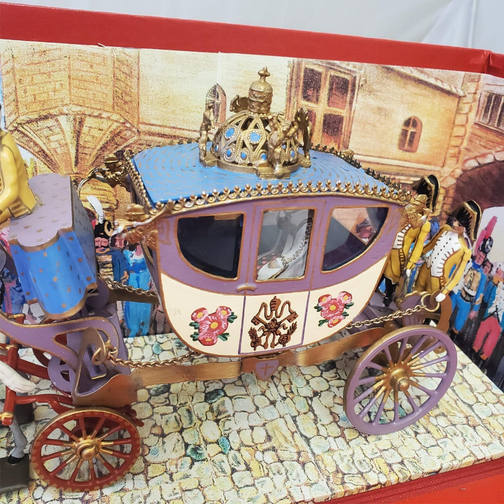 Vintage Antimony Victorian Coronation Horse Ride / Parade Chariot Figure