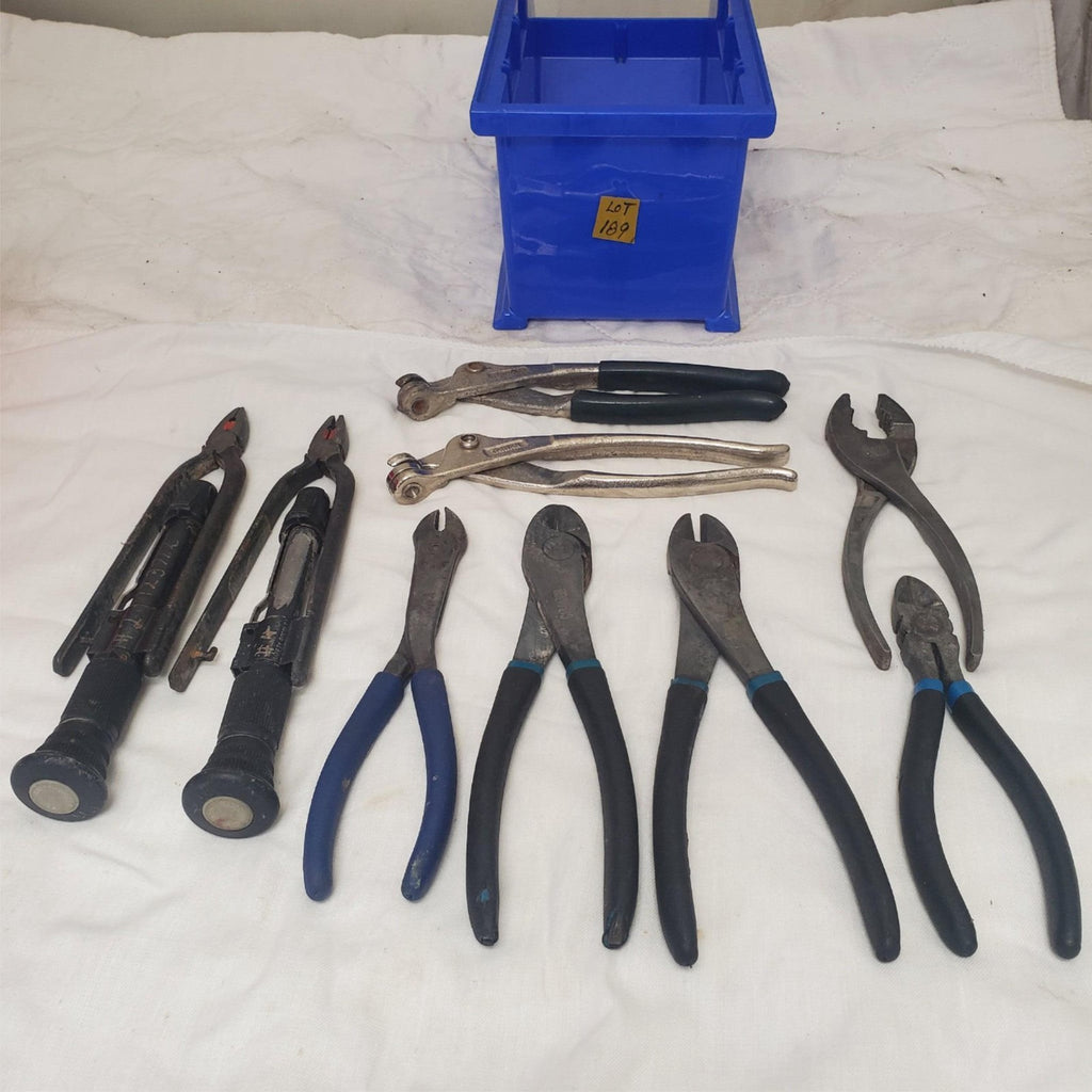 Lot of 9 Assorted Reversible Wire Twister, Heavy Duty Side Cutters Pliers LOT-18