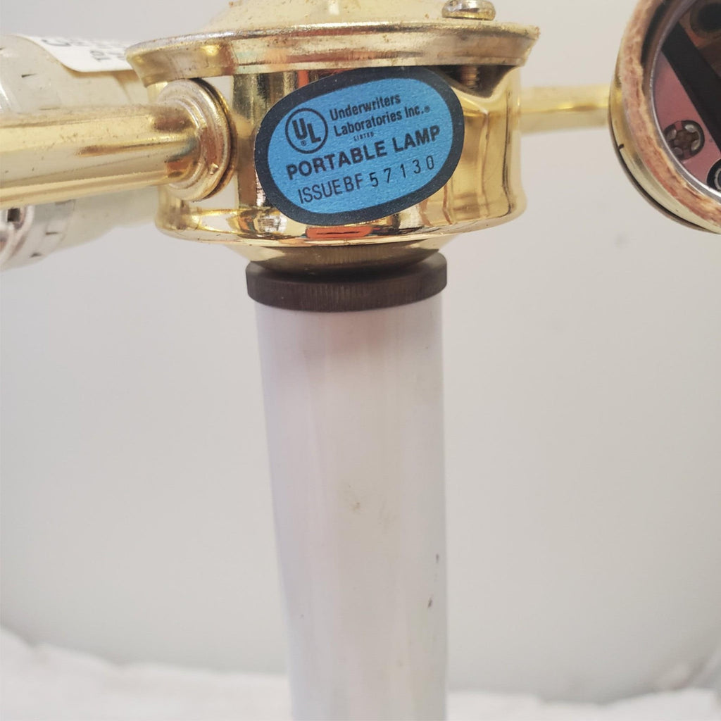 Vintage Brass Double Socket Stiffel Portable Table Lamp D