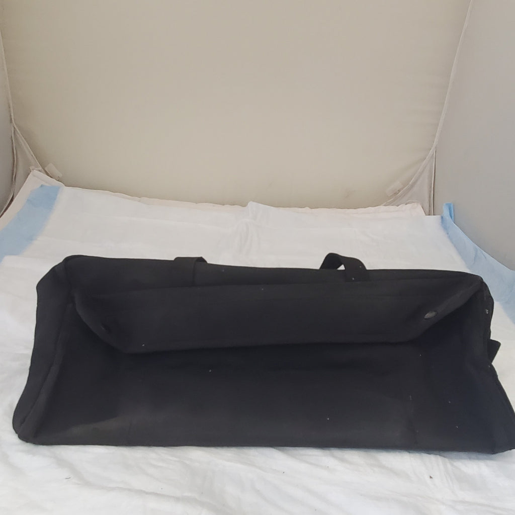 Vintage Large Shoulder Strap Pockets Zipper Tool Bag - Black