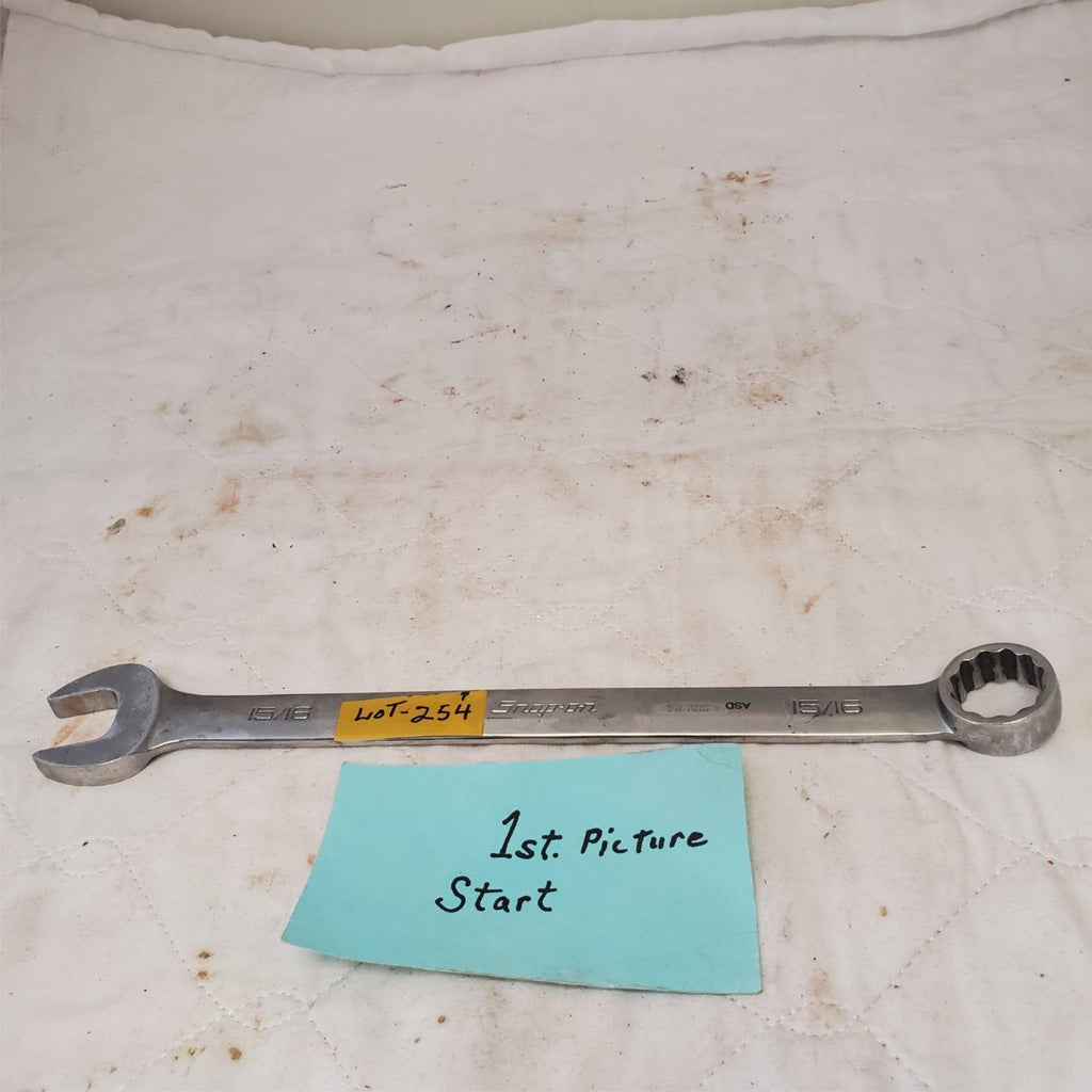 Snap-on Tools USA 15/16" 12-Point SAE Flank Drive Combination Wrench LOT 254