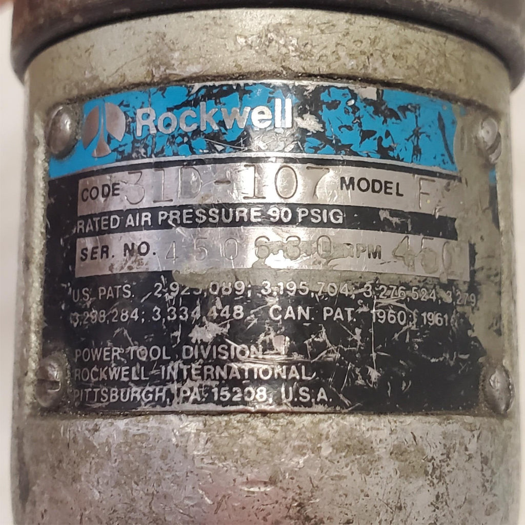 Rockwell 31D-107 Pistol Grip Pneumatic Heavy Duty Air Drill Air Tool AAA34