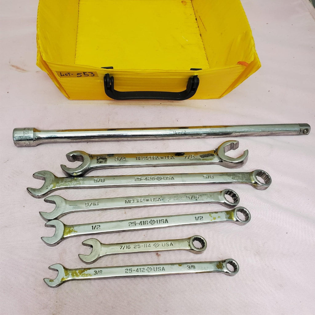 Lot of 7 Assorted Armstrong & Matco Combination Wrench Set LOT-553