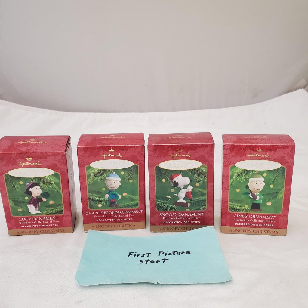 Lot of 4 Hallmark Keepsake A Snoopy Chritmas  Ornaments Set 