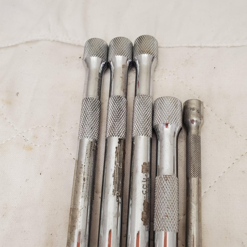 Lot of 5 Knurled Socket Extension Bar Set LOT-833