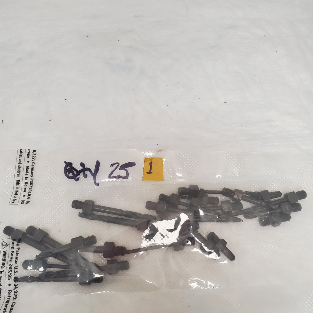 Lot of 25 Assorted Threaded Drill Bits Aircraft Tool - 1