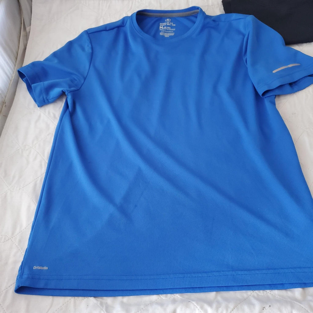 Lot of 4 Assorted Size M 38-40 Multi Brand Dry Fit Short Sleeve Shirt Men's 