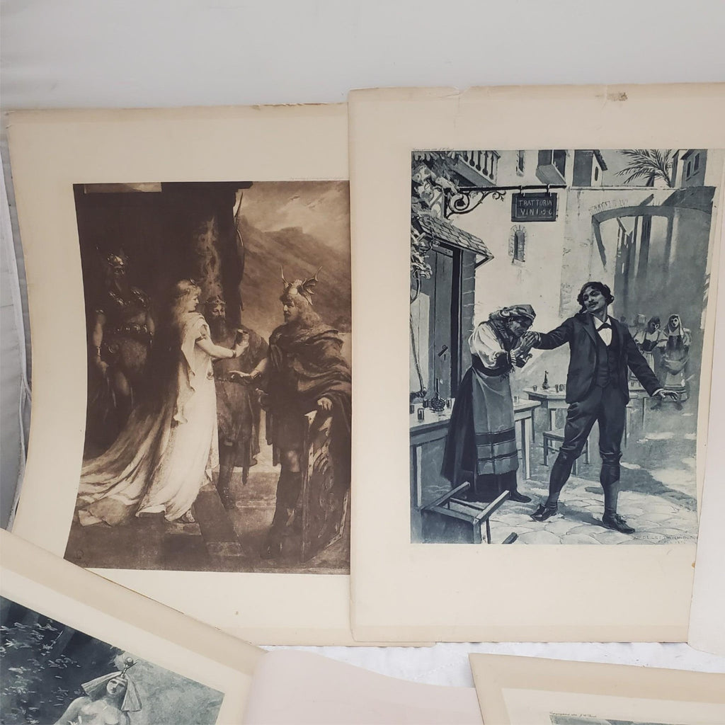 Lot of Antique Vintage Photogravure  Steeple Davis Misc Artist Prints