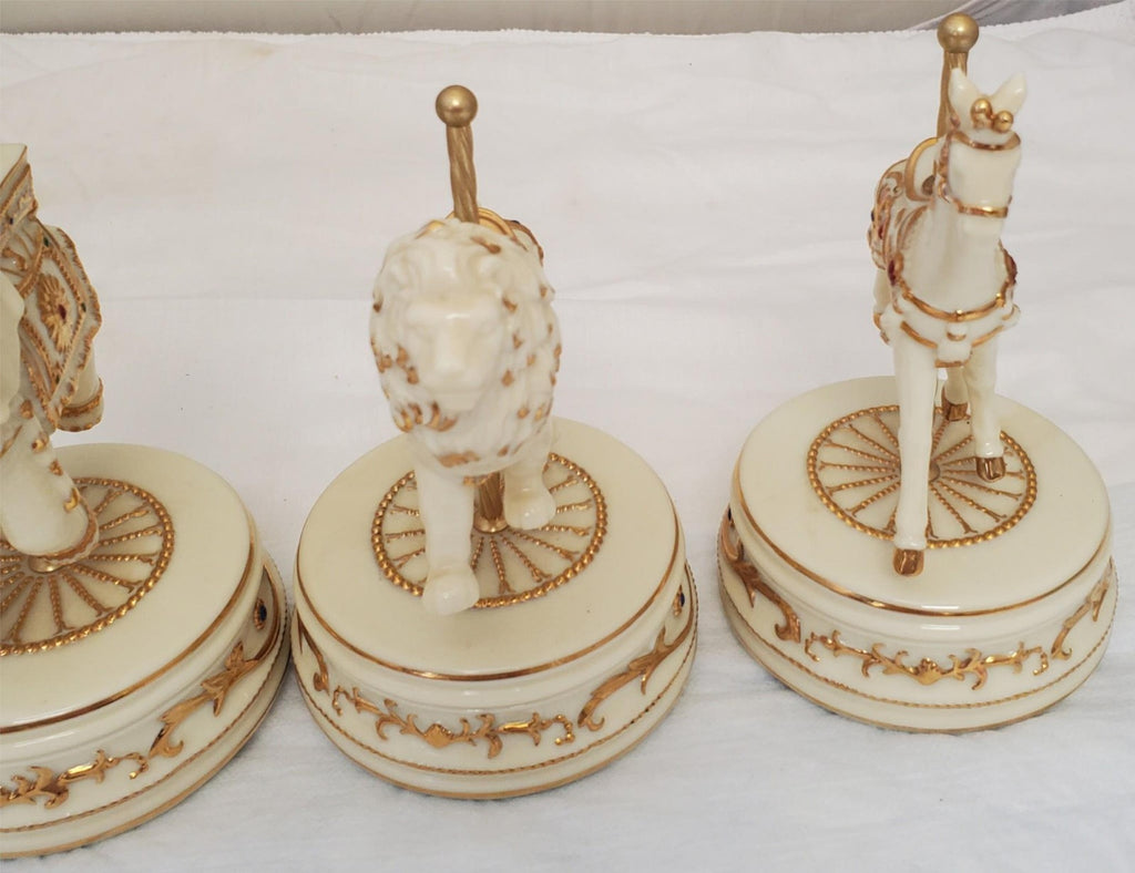 Lot of 4 Vintage Carousel Aan Francisco Music Box Company Maureen Drdak