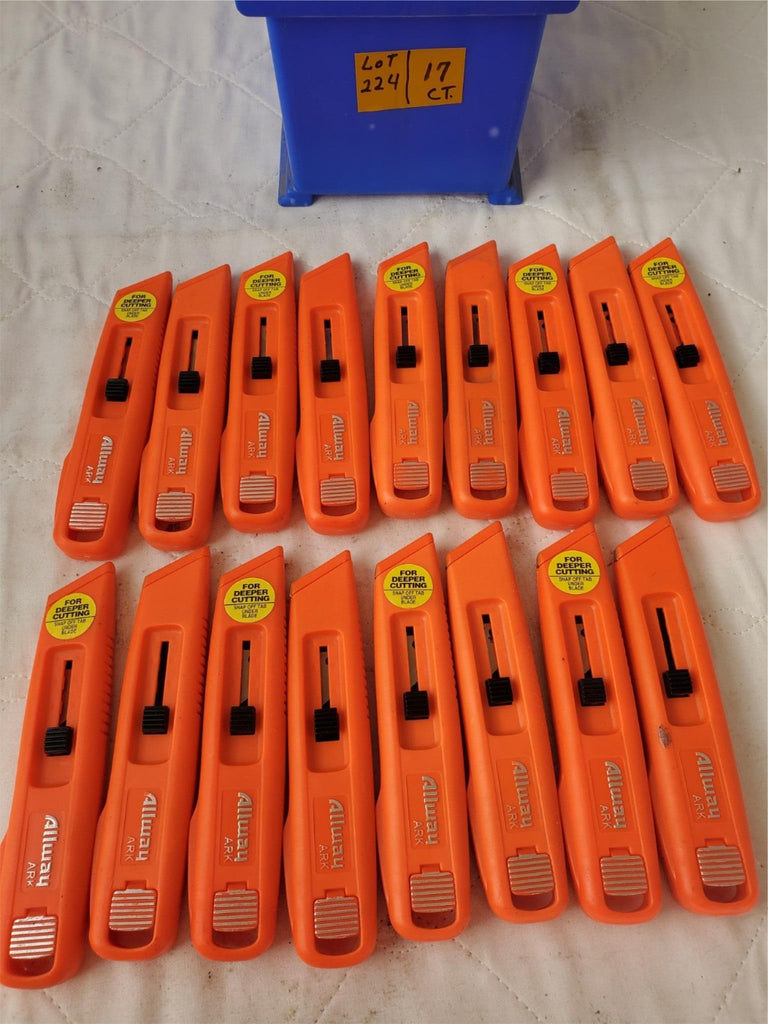 Lot of 17 Allway Tools ARK Self Retracting Safety Knife Box Cutter LOT 224