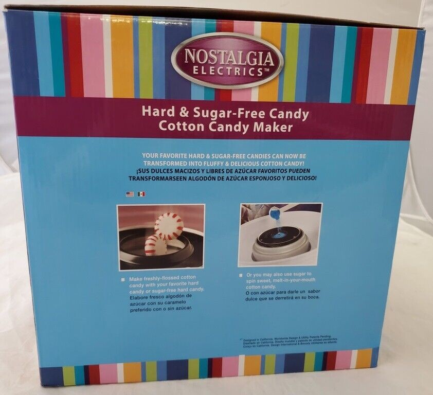 Nostalgia Electrics Hard & Sugar-Free Candy Cotton Candy Maker Machine