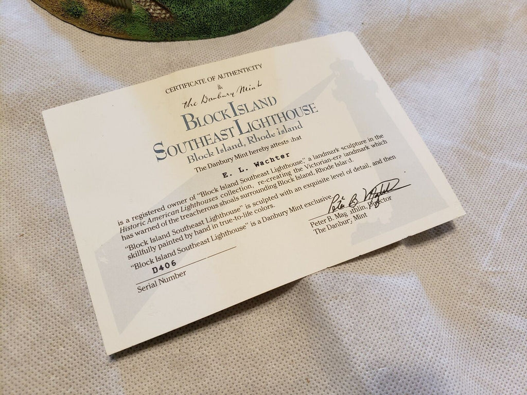 The Danbury Mint "Block Island Southeast Lighthouse" Authentic
