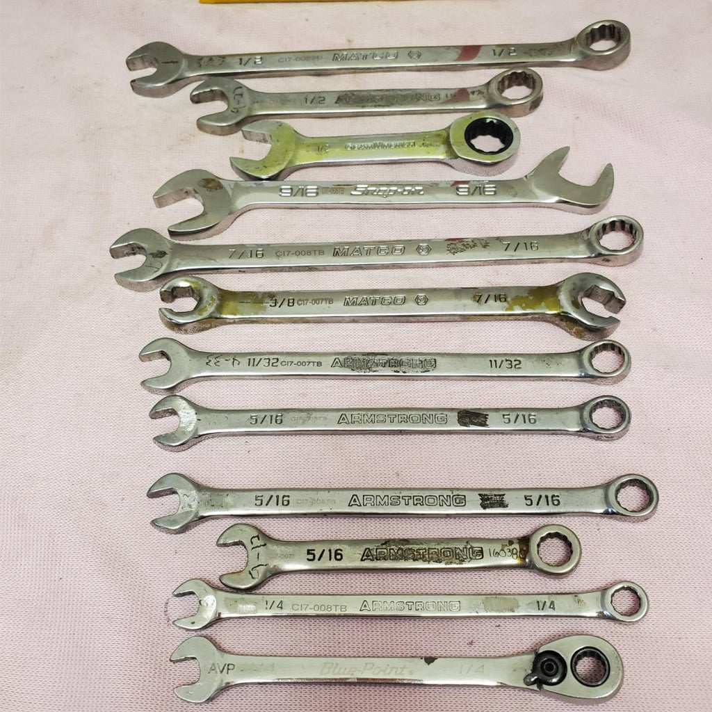 Lot of 12 Assorted Combination Wrench Set LOT-807