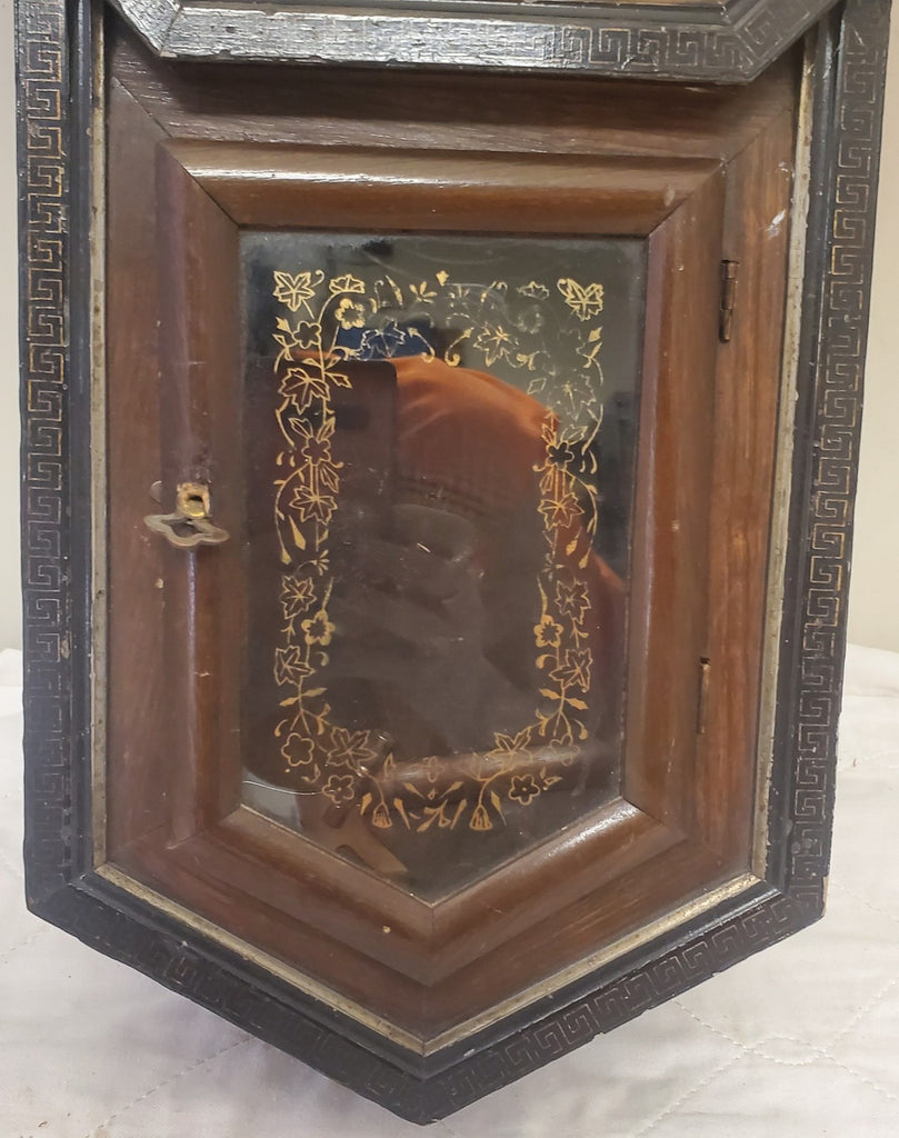 Vintage 1920s Seikosha Octagon Drop Regulator Wall Clock Japan Schoolhouse Style