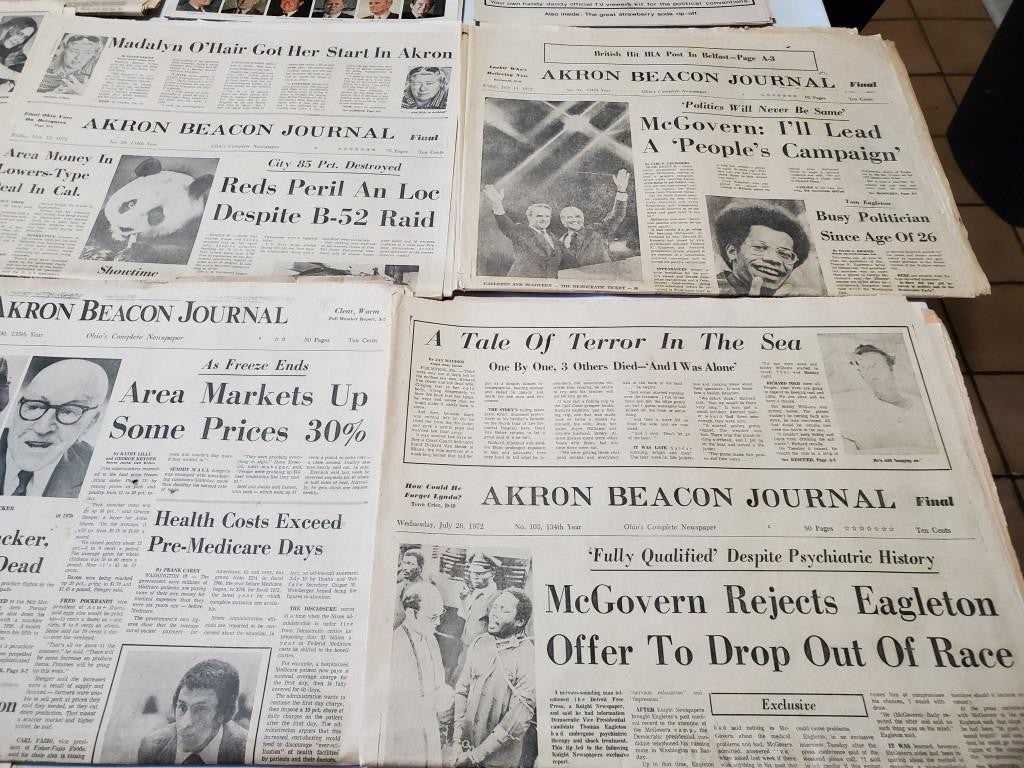 Akron Beacon Journal The Plain Dealer and New York Times Book Review Newspapers