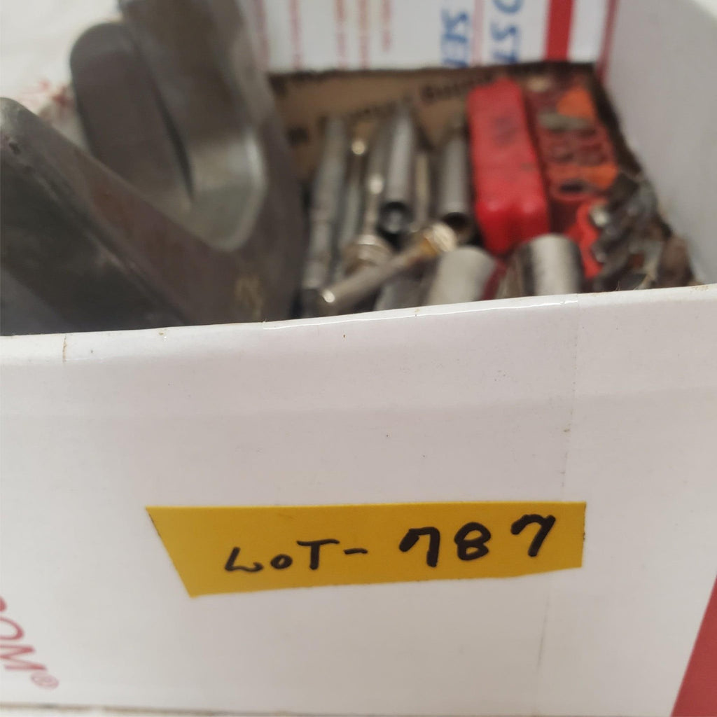 Mixed Lot of Metalworking Tools with Clamps Drill Bits & Socket Adapters LOT-787