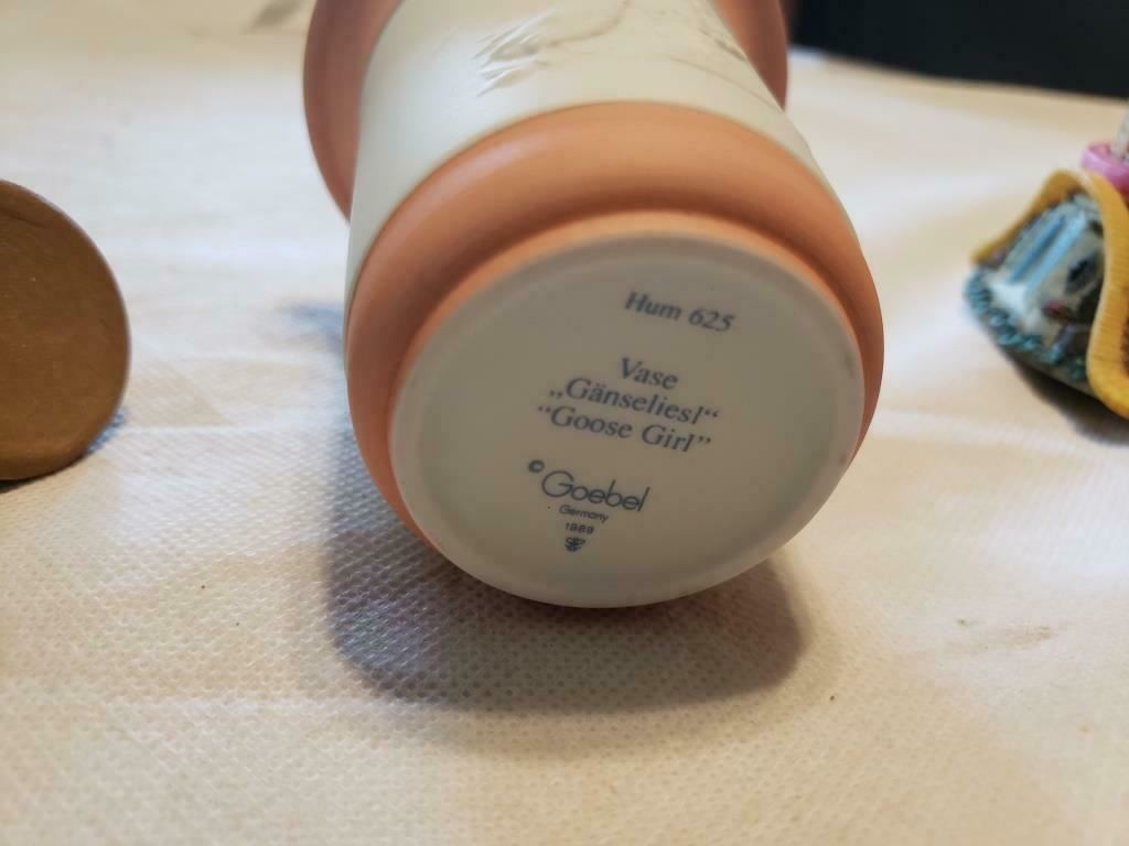 Vintage Used GOEBEL Vase Ganseliest Goose Girl man jongg Figurine & More