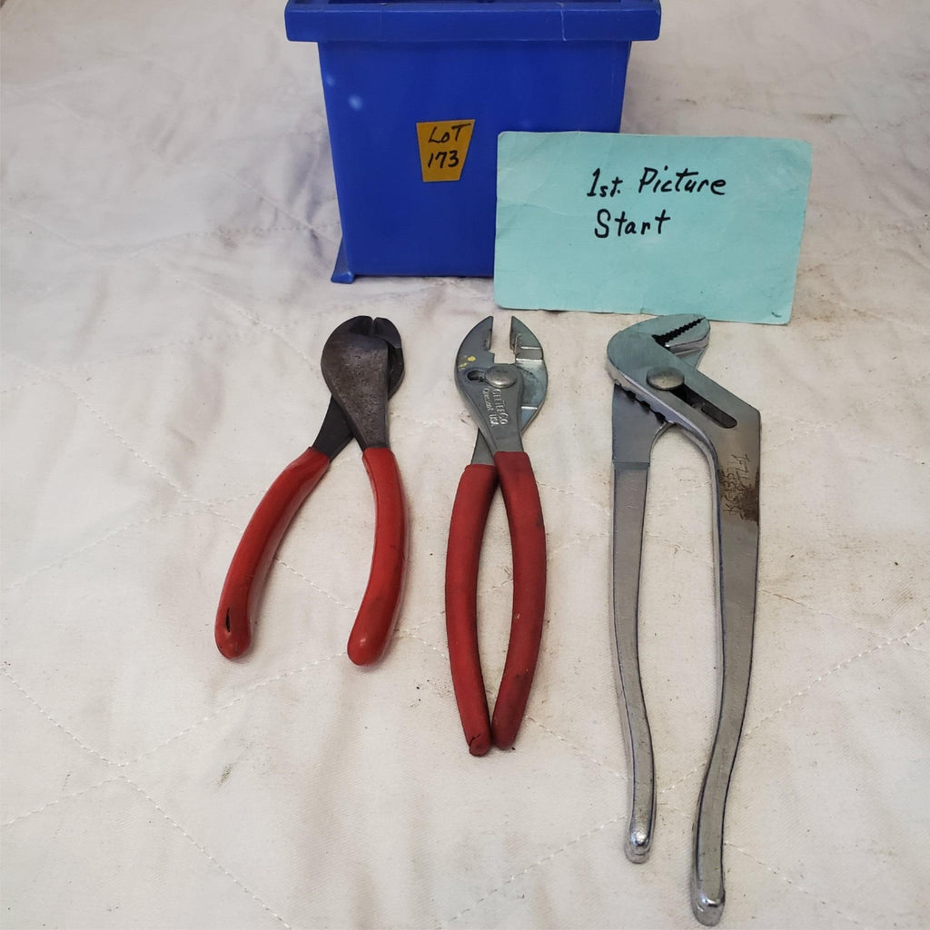 Lot of 3 Snap on Battery Pliers, Slip Joint Pliers & Water Pump Pliers LOT-173
