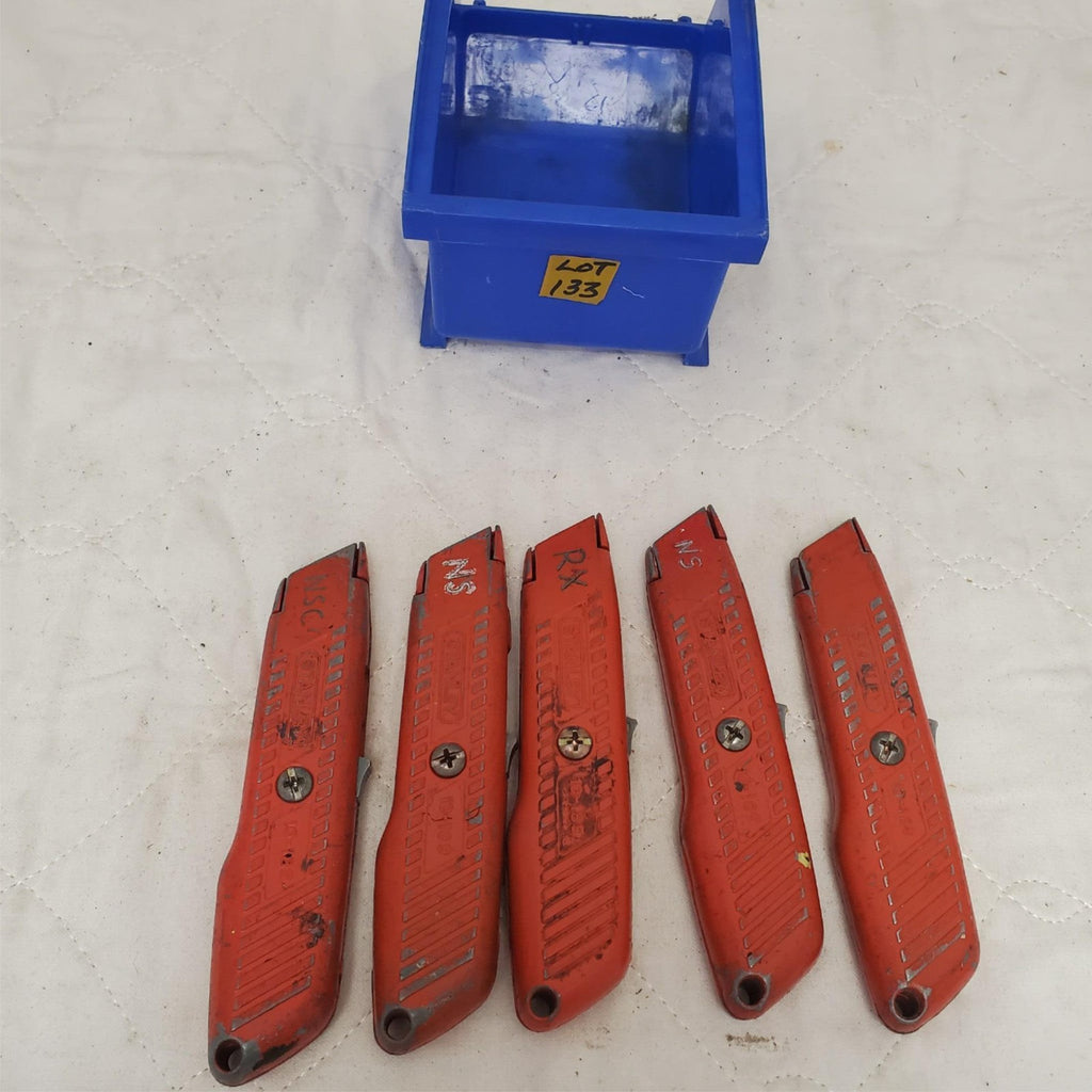 Lot of 5 Stanley Regular Duty Safety Carton Box Knife LOT-133