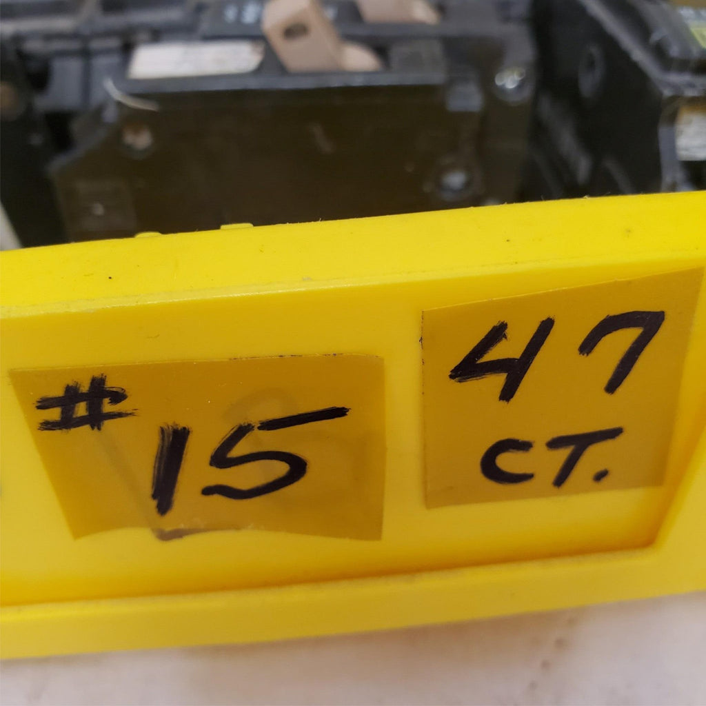 Large Lot of 47 Used Circuit Breakers Assorted #15
