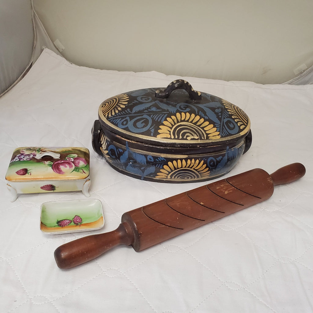 Lot of Hand Painted Ceramic Dishware Candy Dishes