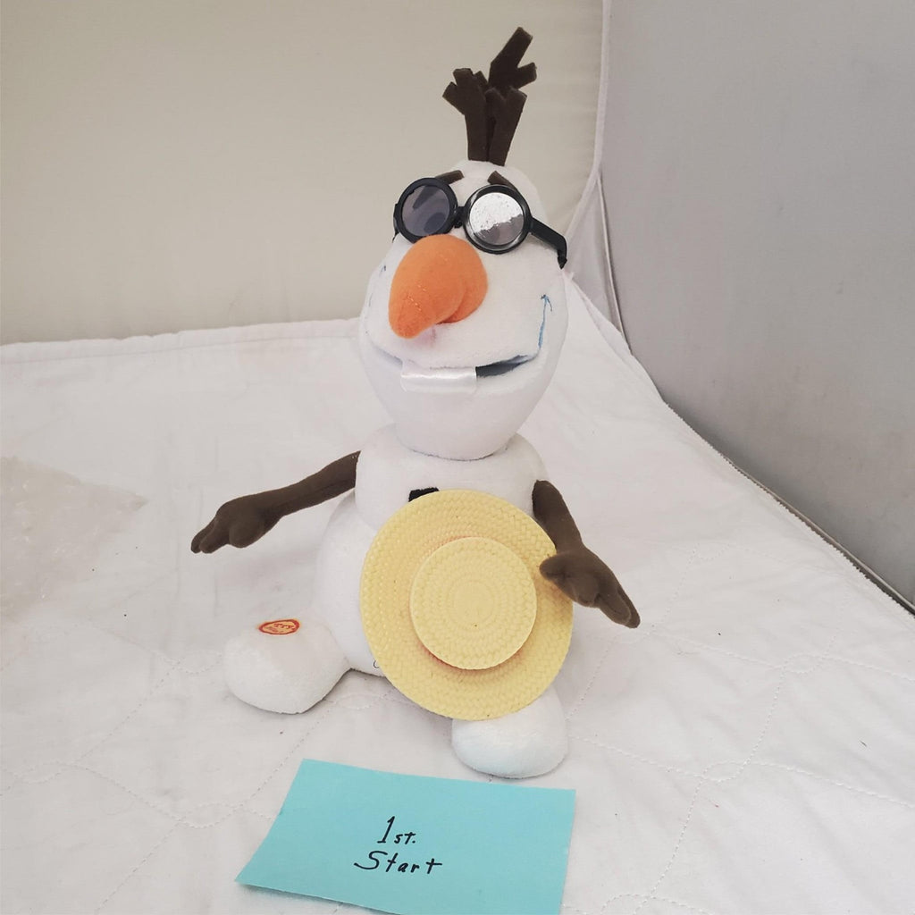 Original Disney Store Olaf Singing Plush With Hat Stuff Toy