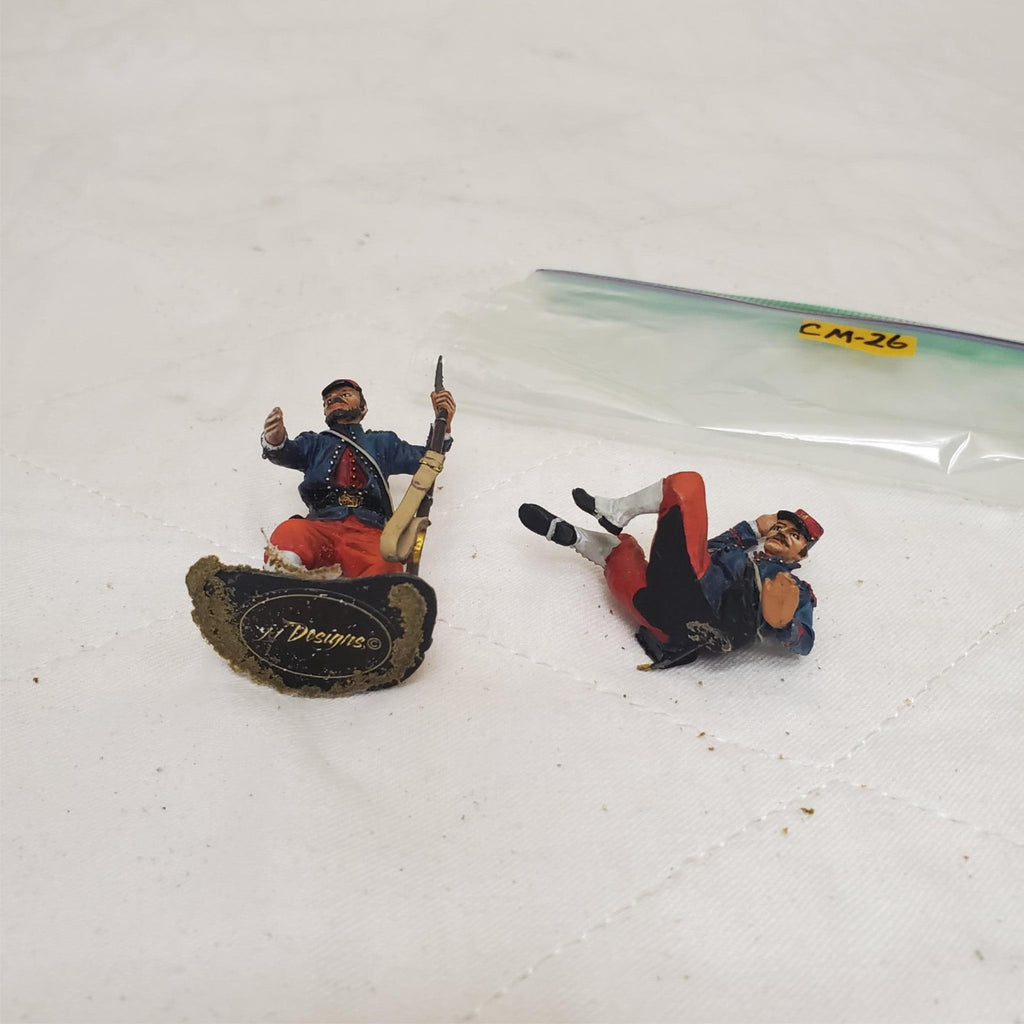 Set of 2 John Jenkins French Foreign Legion Wounded, Helping Legionnaire CM-26
