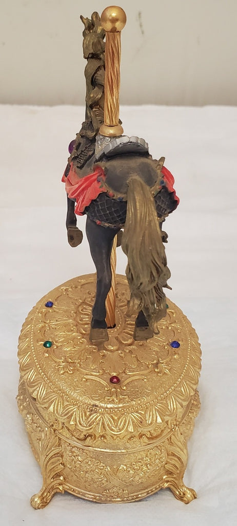 San Francisco Music Box Company Carousel Black Horse Symphony