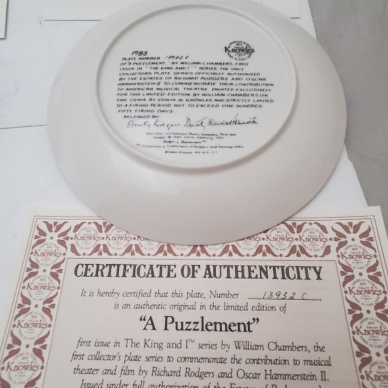 Vintage Lot of 4 Knowles Collector Plate Shall We Dance and A Puzzlement