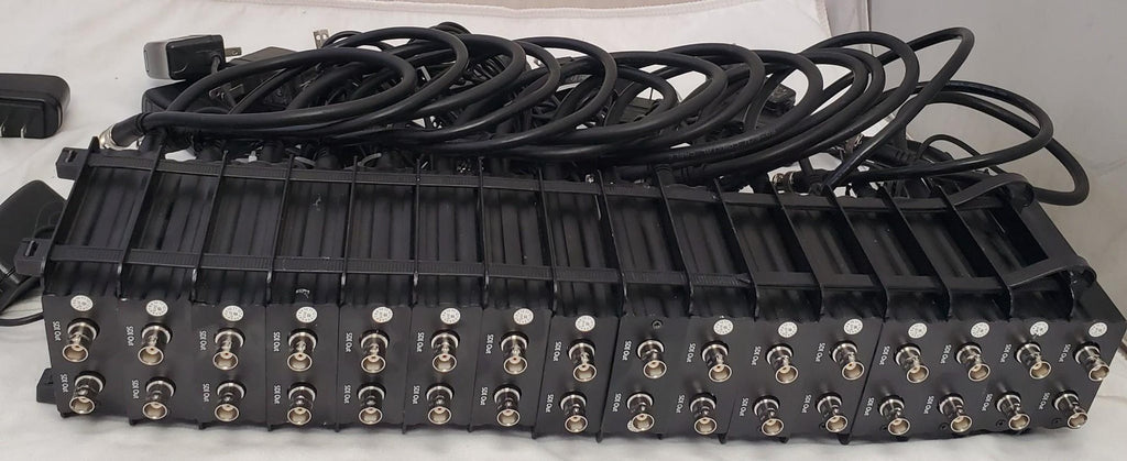 Large Lot of SDI 1x2 Splitter Boxes and Cables