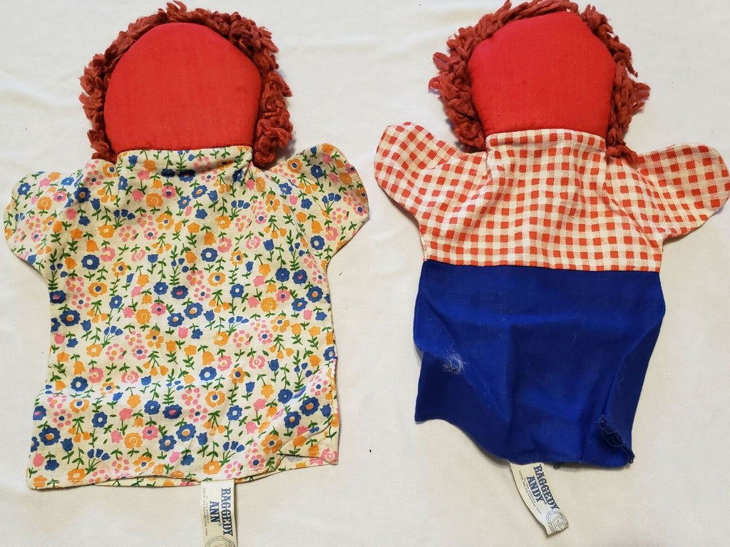 4 Vintage Hand Puppets and Dolls Knickerbocker Raggedy Ann and Andy