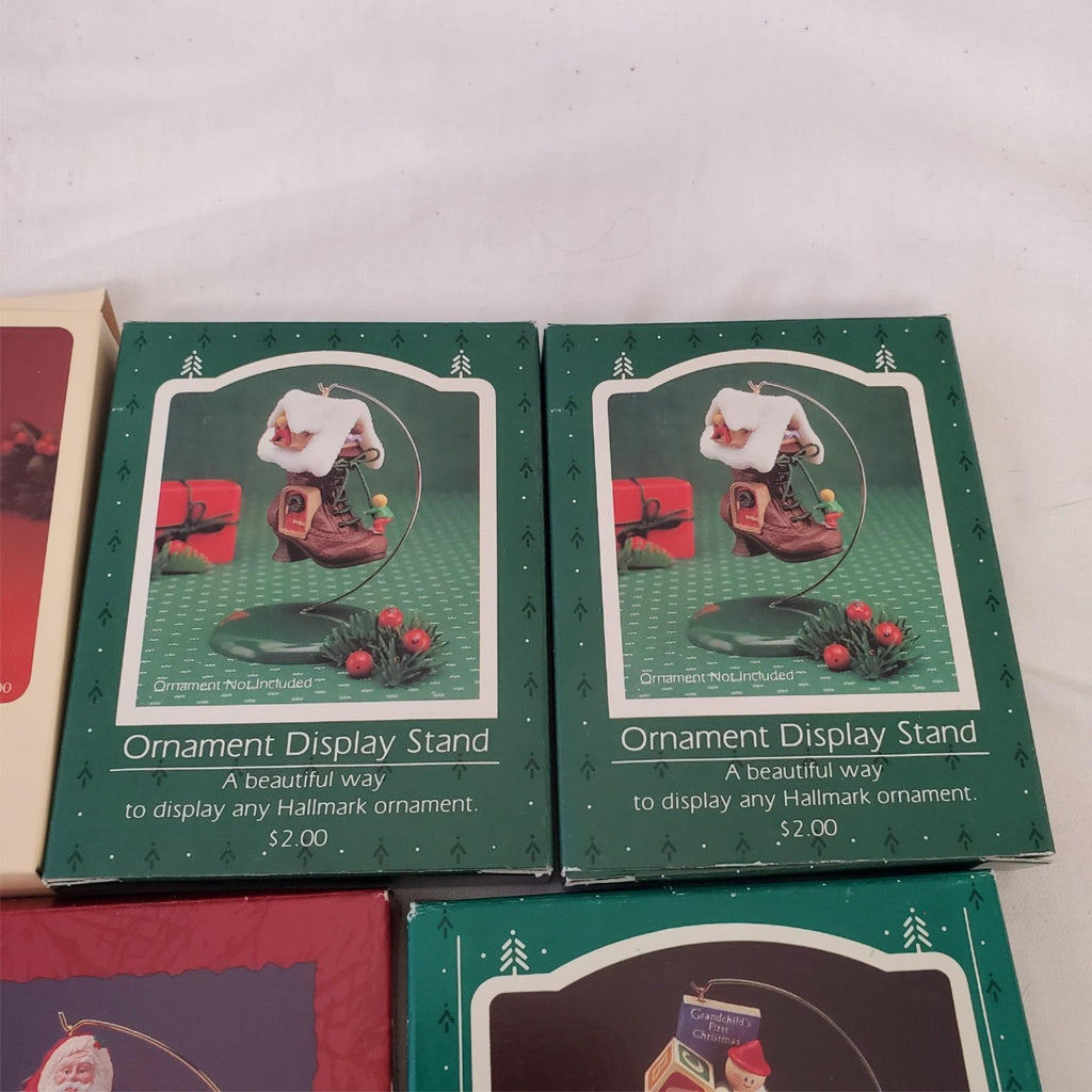 Lot of 7 Assorted Hallmark Ornaments Display Stands