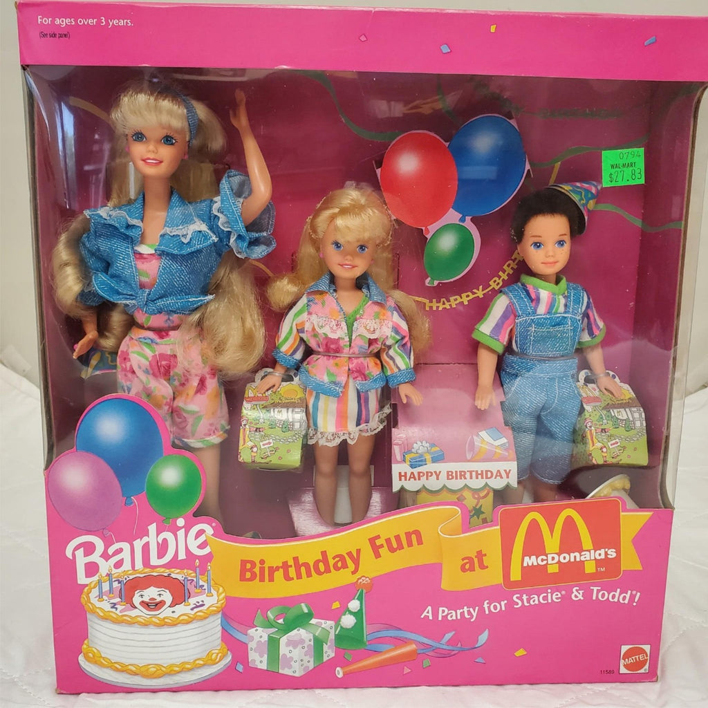 1993 Barbie Birthday Fun at McDonald’s Playset Rare Walmart Exclusive Mattel