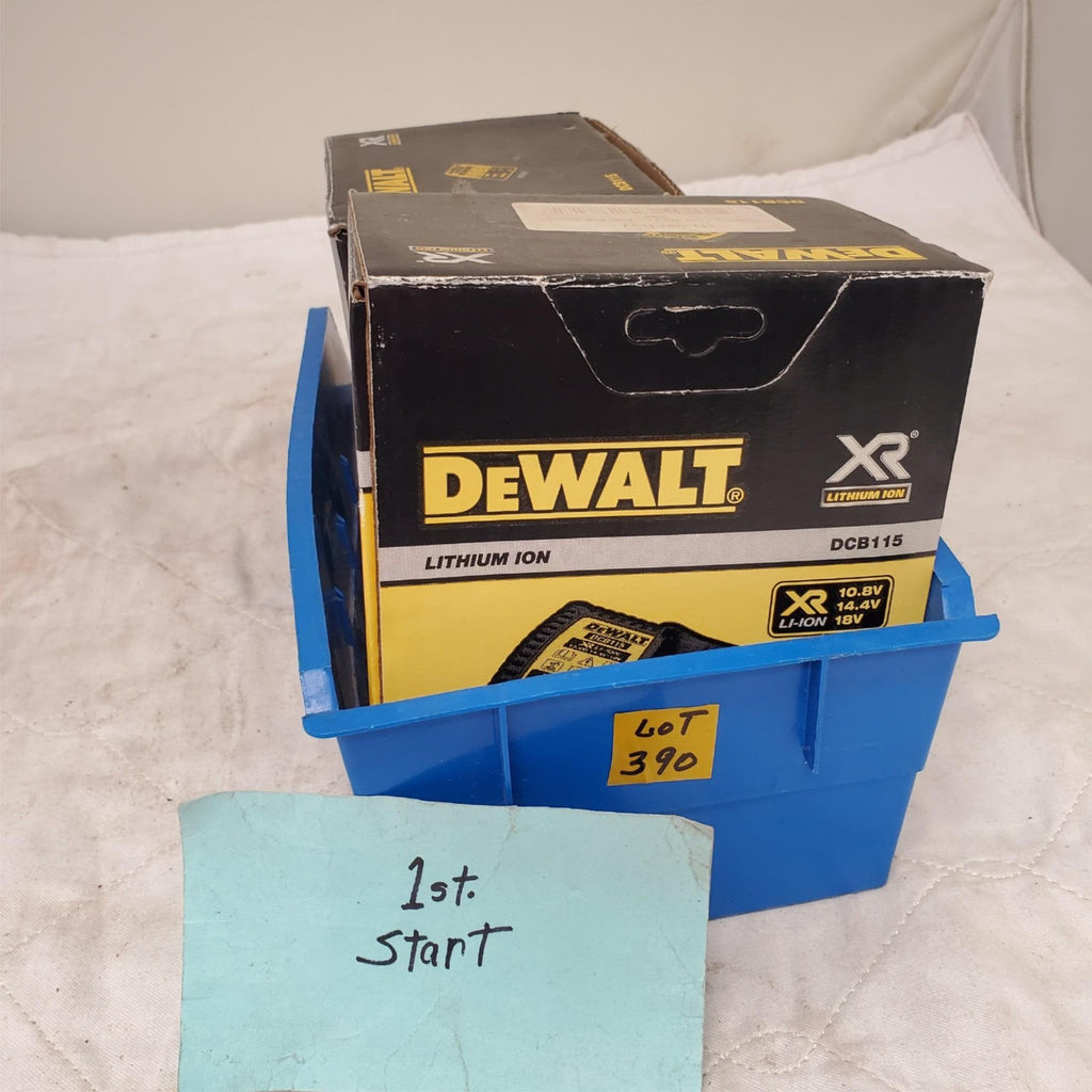 Lot of DEWALT DCB115 12-Volt to 20-Volt Lithium-Ion Battery Charger LOT 390