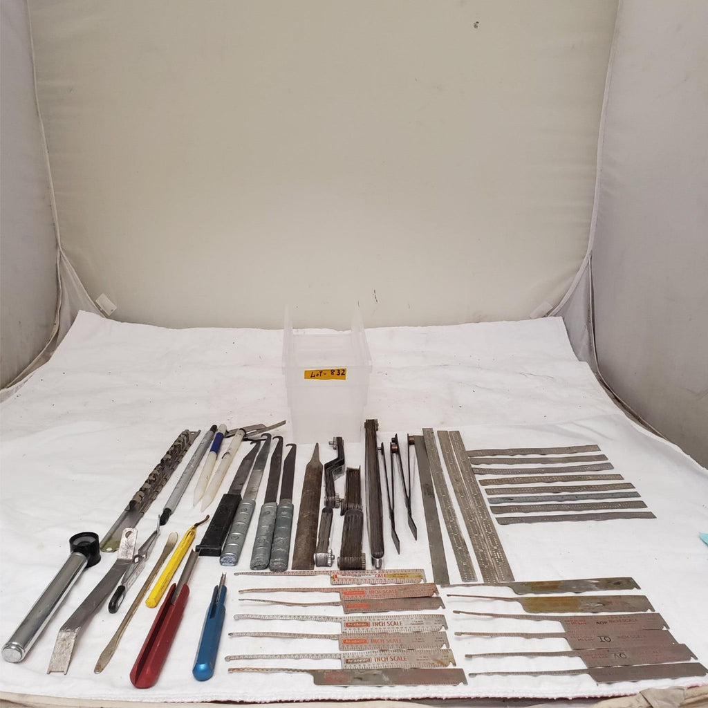 Lot of Grip Scale, Antique Irons Blades Cutters and More LOT-832