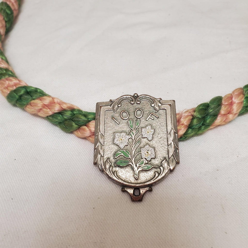 Vintage Odd Fellows Rope Pendant Necklace