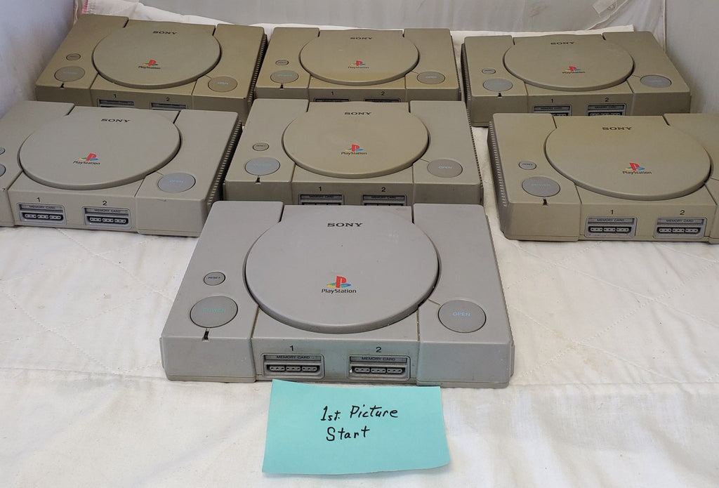 Lot of 7 Sony Play Station 1 Consoles For Parts #3