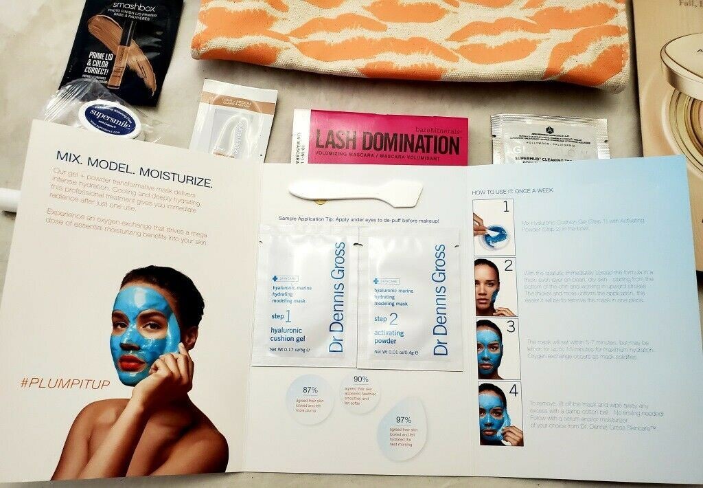 Nordstrom Beauty Cosmetic Makeup Bag and Mascara, Moisturizer, Serum Sample Set