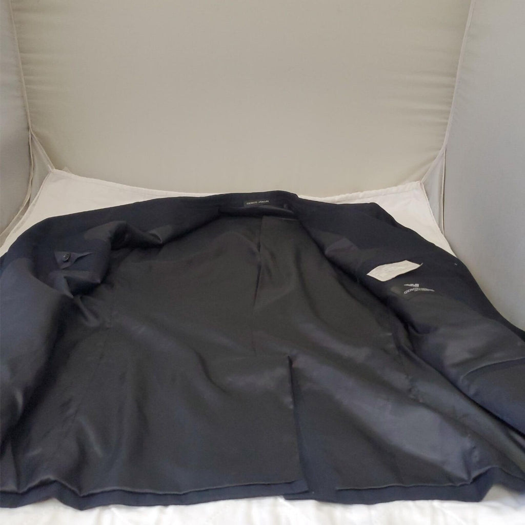 Giorgio Armani 6143 LECOLLEZIONI Wool Black Mens Blazer Coat Jacket 52R