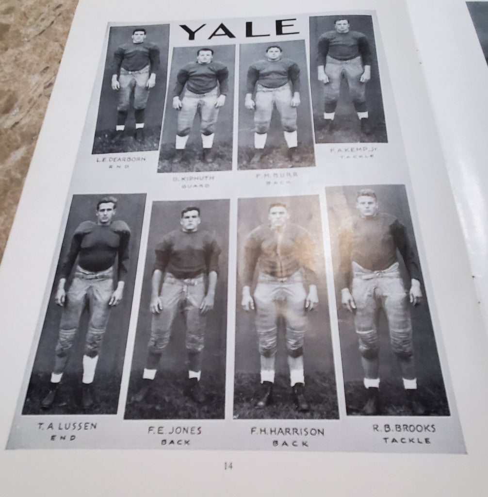 Brown vs Yale Football Game Official Program November, 11 1939