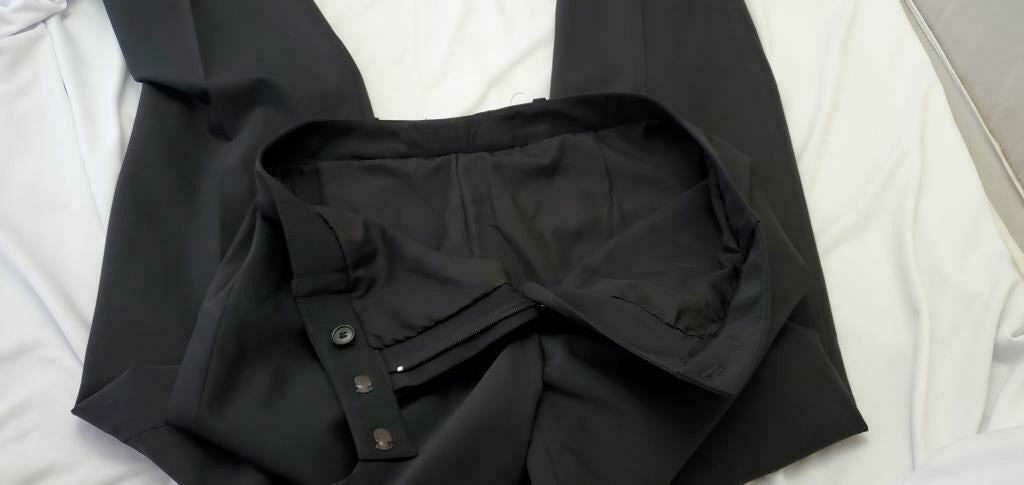 Men's Black Size Large Straight Leg Regular Dress Pants