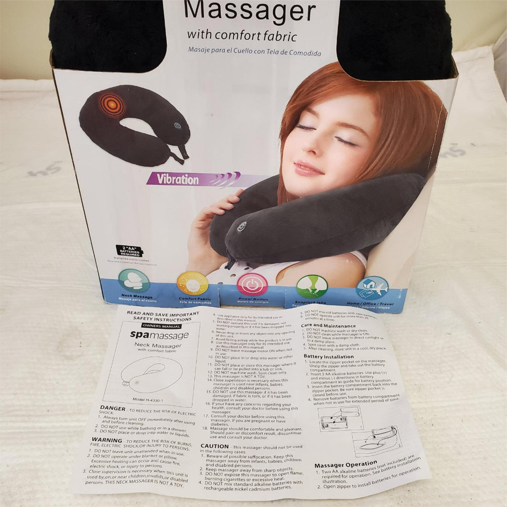 Spa Massage Black Neck Wrap Massager With Comfort Fabric