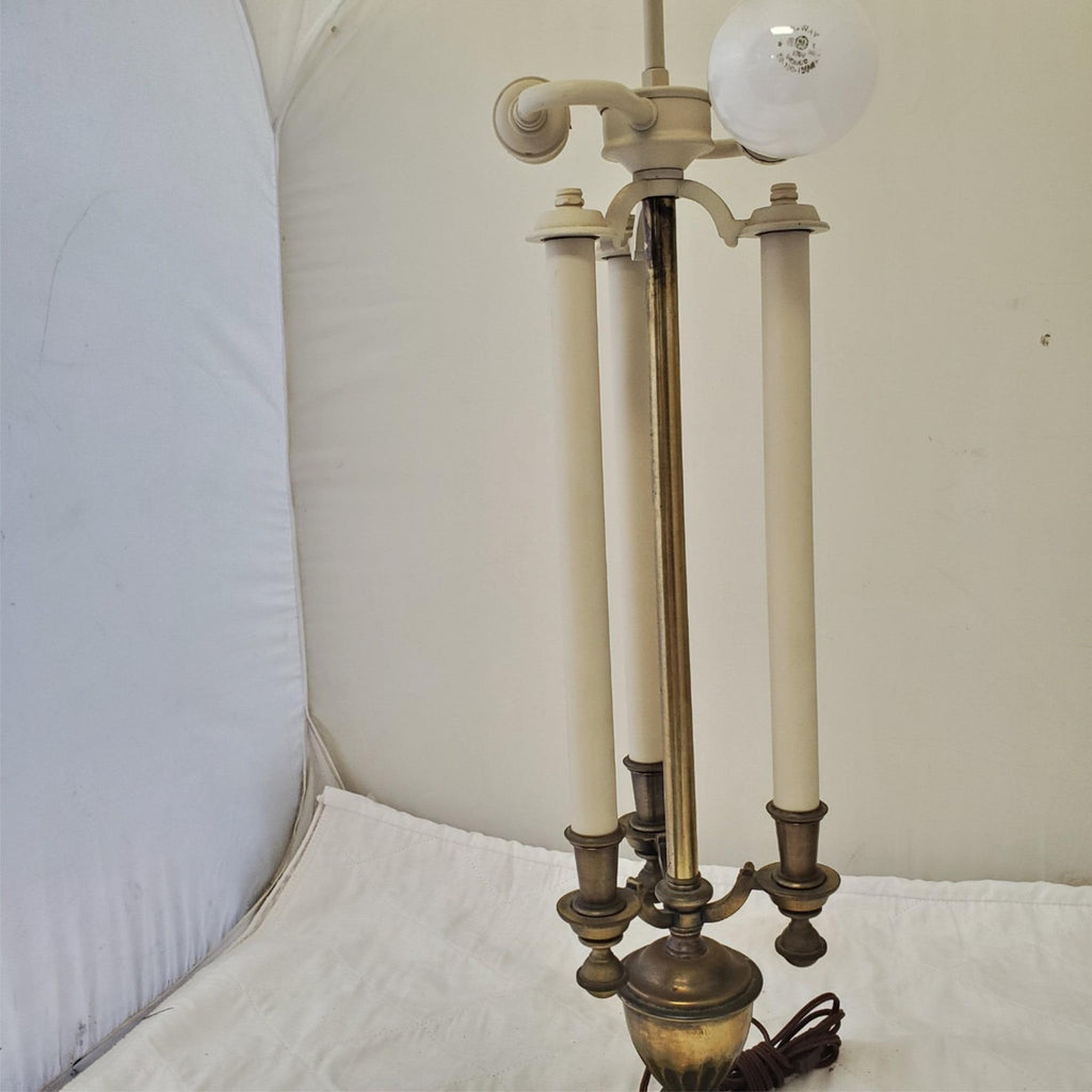 Vintage Stiffel Bouillotte Candlestick Brass Table Lamp A10