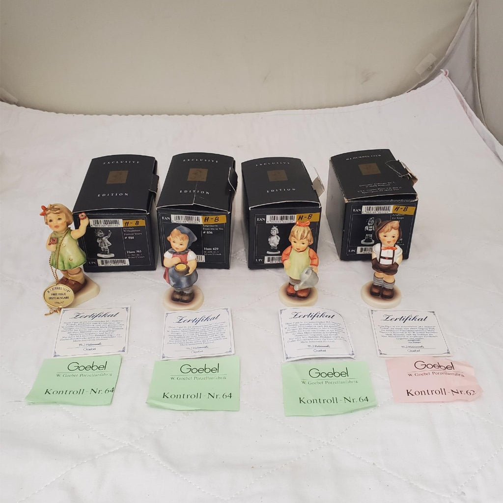 Lot of 4 Various Vintage Goebel MI Hummell Club Figurines H-8
