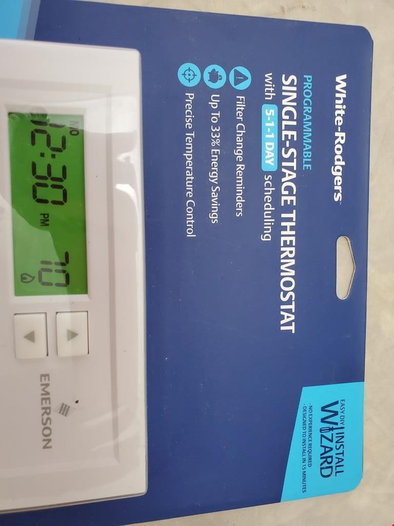 White-Rodgers Programmable Single Stage Thermostat with 5-1-1 Scheduling - #P210