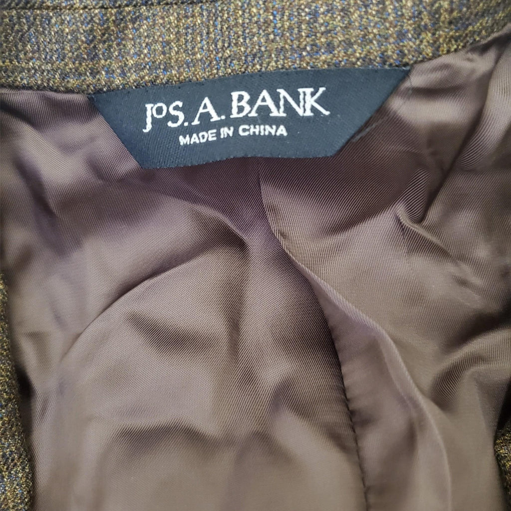 JOS A BANK Signature Collection 100% Wool Men Brown Blazer Sport Coat Jacket 40R