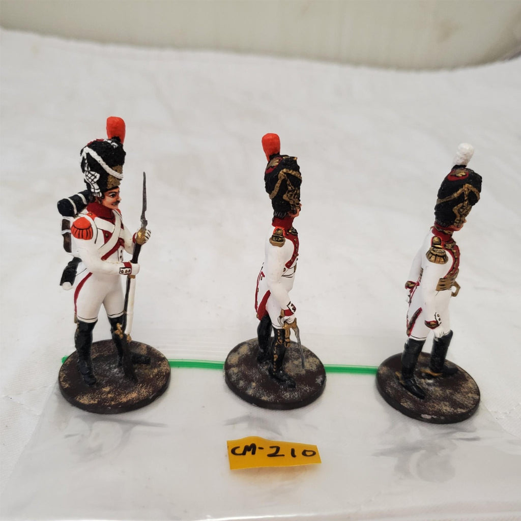 Lot of 3 Hand Painted Metal Toy Soldier Generals CM-210