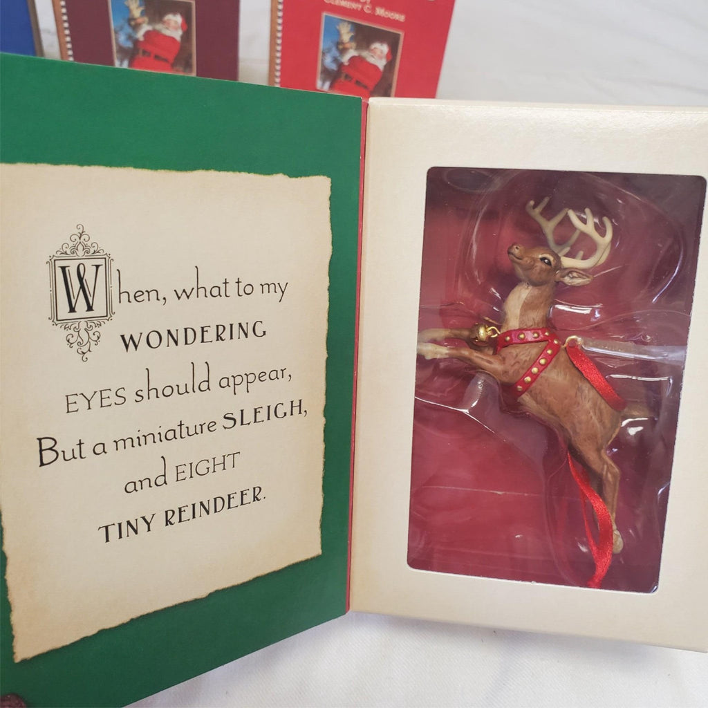 Set of 4 Hallmark Keepsake Ornament 2001 “Twas The Night Before Christmas” 