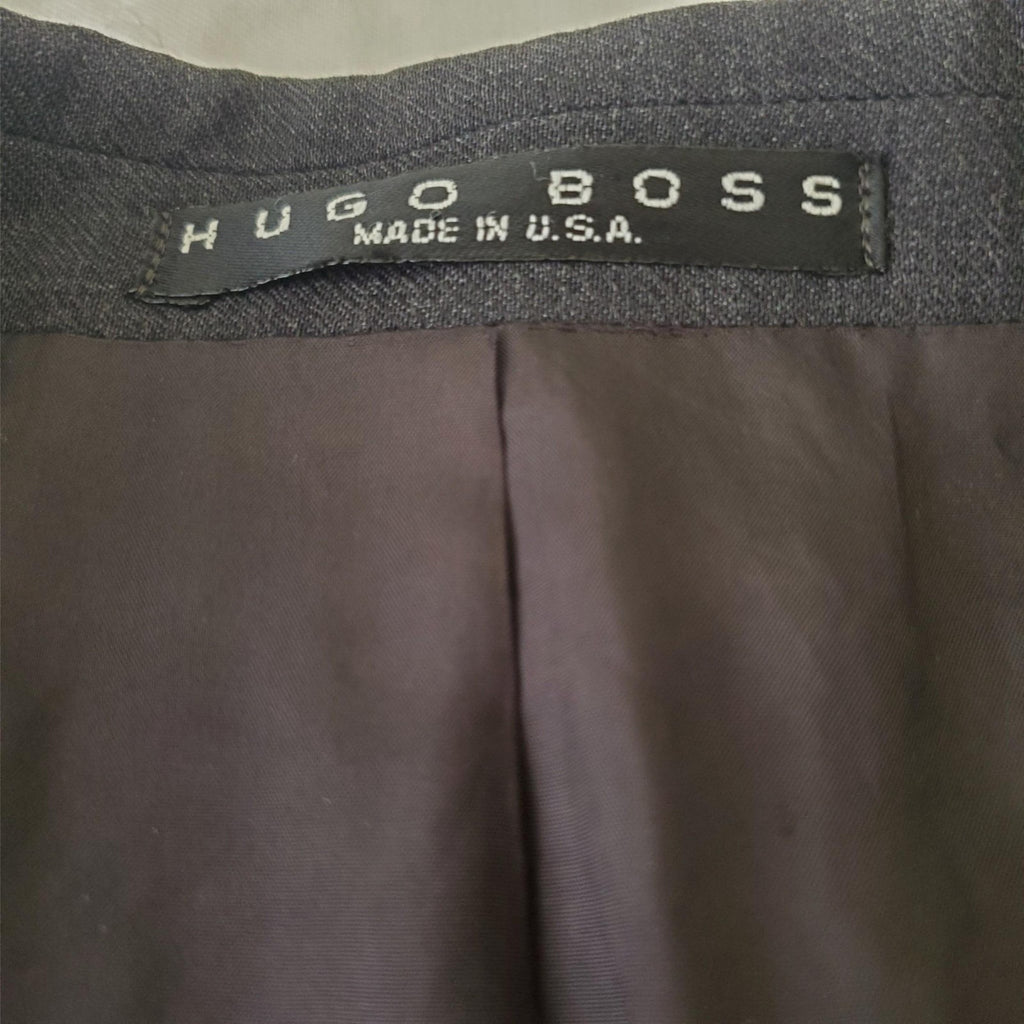 HUGO BOSS Charcoal Black Blazer Suit Jacket Sport Coat Large